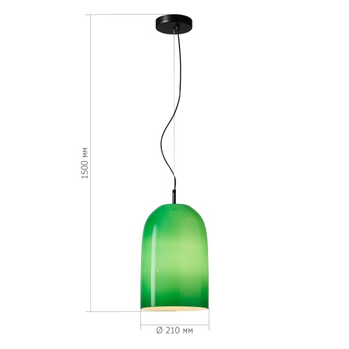SL2001.413.01 Светильник подвесной ST-Luce Черный/Зеленый E27 1*60W МИЛО