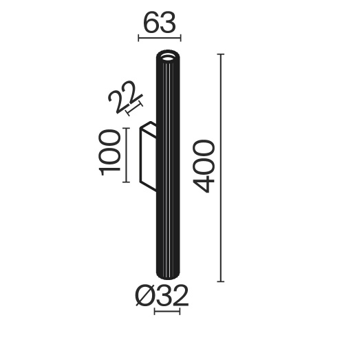 Настенный светильник (бра) Maytoni C082WL-12W2.7K-B