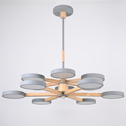 Люстра на штанге TURNA DBL L12 Gray 229089-26