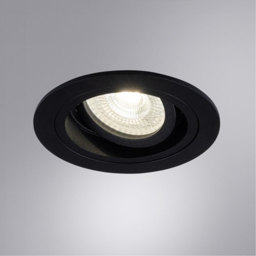 Точечный встраиваемый светильник Arte lamp A2177PL-1BK Светильник потолочный встраиваемый TARF для MR16 Ø92x25мм черный IP20 монтаж Ø83мм