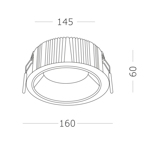 ST755.538.18 Св-к встр. Белый LED 1*18W 3000K 1 620Lm Ra80 120° IP20 D160xH60 100-240V Встраиваемые светильники