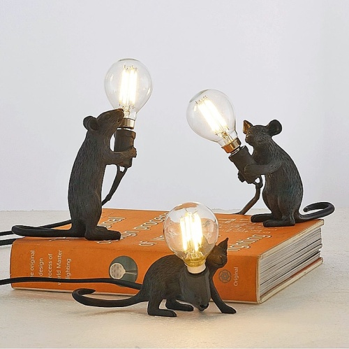 Настольная лампа Mouse Lying Black 191633-22