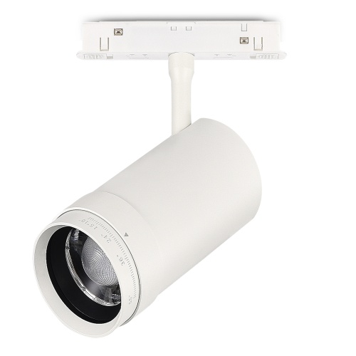ST357.536.20 Магнитный трековый светильник ZOOM Белый LED 1*20W 3000K Lm Ra90 10-55° IP20 D60xH170 4 СКАЙЛАЙН 48V