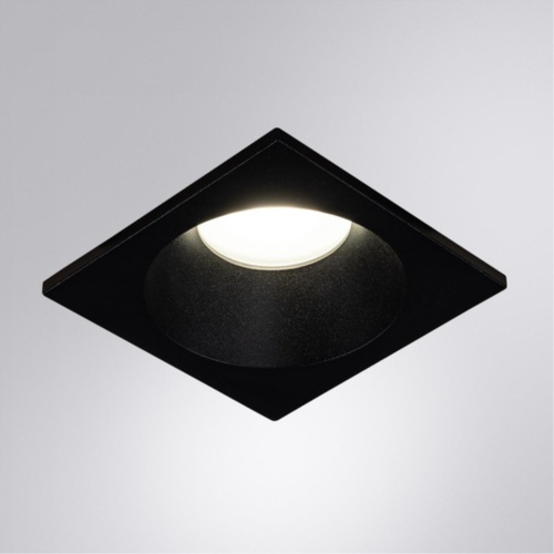 Точечный встраиваемый светильник Arte lamp A2868PL-1BK Светильник потолочный встраиваемый HELM для MR16 85x85×44мм черный IP44 монтаж Ø80мм