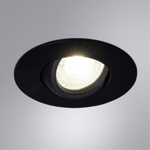 Точечный встраиваемый светильник Arte lamp A2867PL-1BK Светильник потолочный встраиваемый GIRO для MR16 Ø95x38мм черный IP44 монтаж Ø75мм