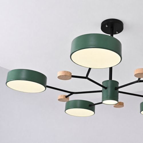 Люстра на штанге MEADE 6 lamps Green 207859-26
