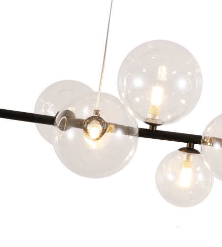Люстра Kink Light Иона черный G9+Led (плафоны прозрачные) 07608-10A,19