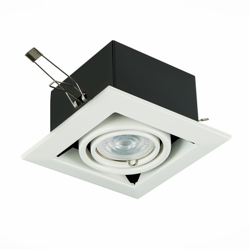 ST250.558.01 Св-к встр. Черный, Белый GU10 1*50W  IP20 L126xW126xH70 220V Без ламп Встраиваемые светильники