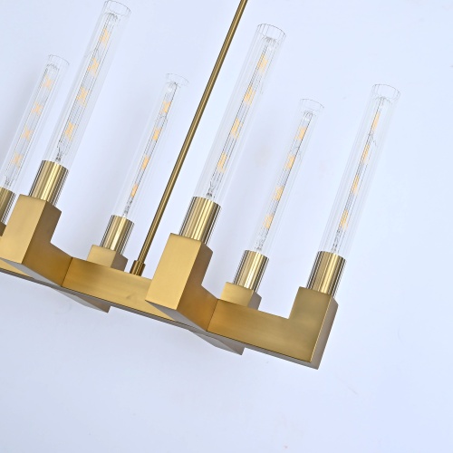 Люстра на штанге CANELLE Linear Chandelier 12 Modern Brass 84598-22