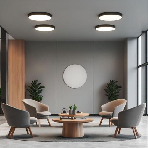 Arte lamp A7350PL-1BK СВЕТИЛЬНИК ПОТОЛОЧНЫЙ FADO 220В 400мм 50Вт 5000Лм 3000К 90+ 110°