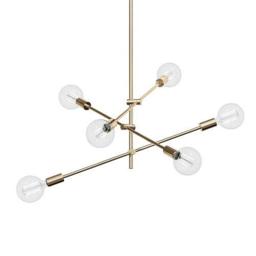 Люстра на штанге LF Studio Cliff Pendant 6 Bronze 84669-22