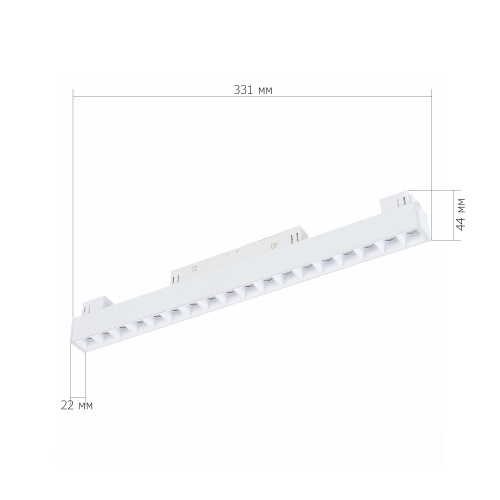 ST361.536.18 Магнитный трековый светильник Белый LED 1*18W 3000K 1 407Lm Ra>80 36° IP20 L331xW22xH44 СКАЙЛАЙН 48V