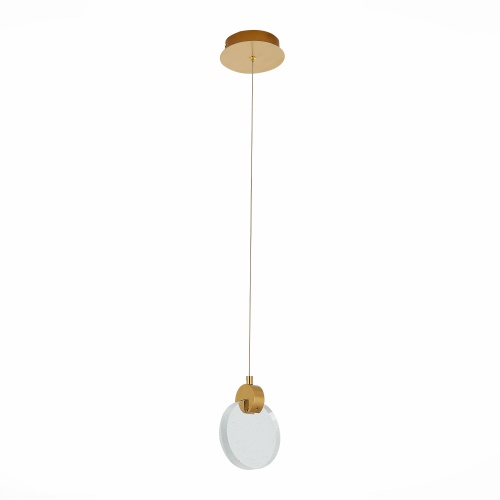 SL6104.203.01 Подвес ST-Luce Золотистый/Прозрачный,С пузырьками воздуха LED 1*3W 3000K МОНТЕЧЕЛИО