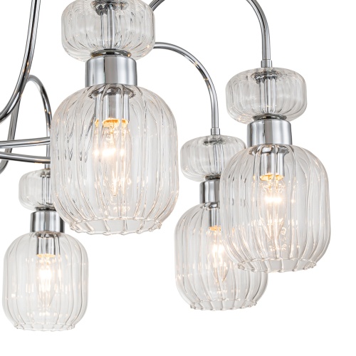 Светильник на штанге Escada 1141/8PL E14*60W Chrome/Clear