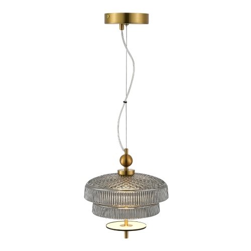 SL6122.303.01 Светильник подвесной ST-Luce Латунь/Латунь, Дымчатый LED 1*8W 3000K ОРИЕНТАЛЬ
