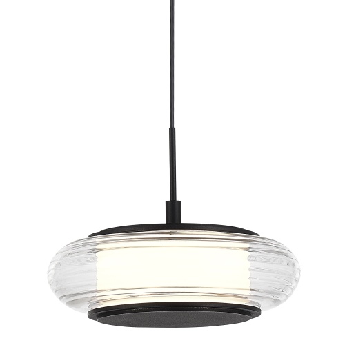 SL6239.403.01 Светильник подвесной ST-Luce черный/прозрачный LED 1*7W 3000K ФРИТЕЛЛА