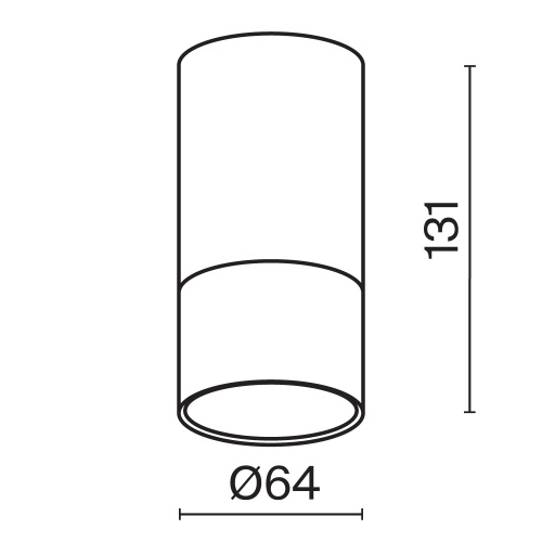 Потолочный светильник Technical C007CW-01B