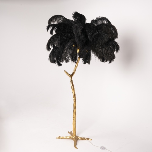 Торшер страусиные перья Feather Lamp A MODERN GRAND TOUR черный 189584-22