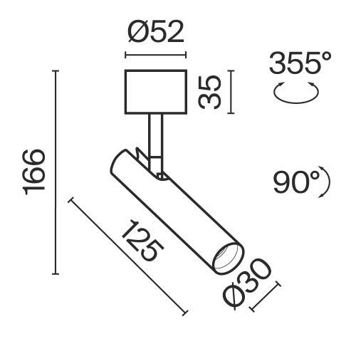 Потолочный светильник Technical C141CL-L125-6W4K-W