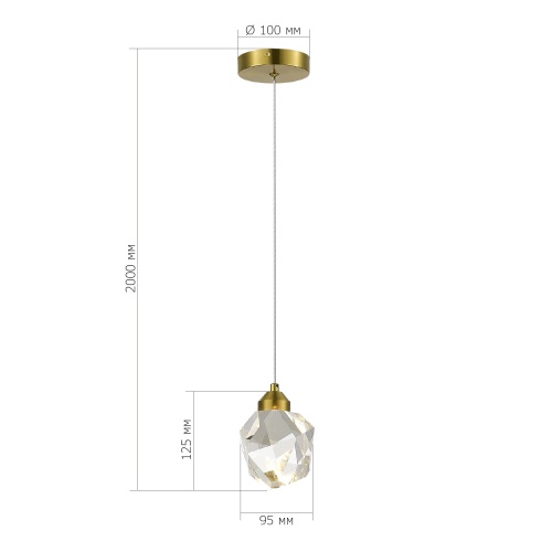 SL6114.203.01 Подвес ST-Luce Золотистый/Прозрачный LED 1*3W 3000K КАСКАТО
