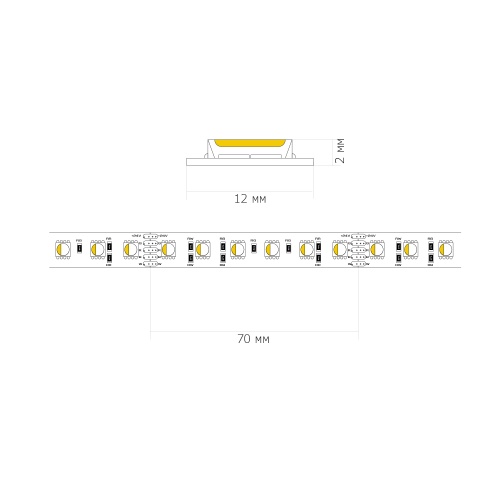 ST1005.318.20RGBW.1 Светодиодная лента 18Вт/м (сум.) 3000К 105Лм/м (для бел.) Ra90 IP20 L5000xW12 24 Светодиодные ленты