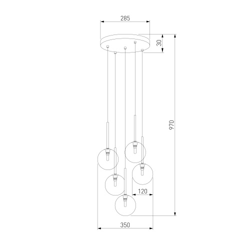 Подвесной светильник TK Lighting 5943 Nilos черный/золото