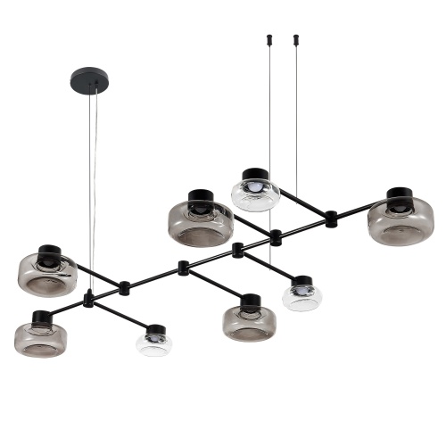 SL6005.403.08 Светильник подвесной ST-Luce Черный/Дымчатый, Прозрачный LED 8*3W 3000K ВАЛЛО