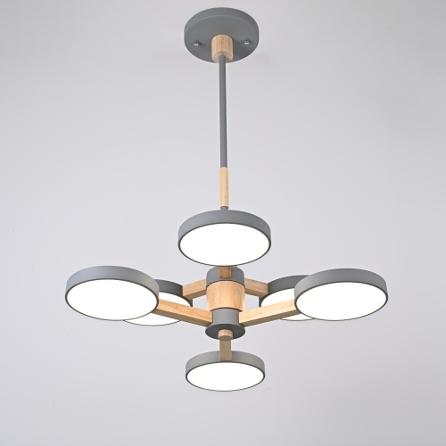 Люстра на штанге TURNA DBL L6 Gray 229087-26