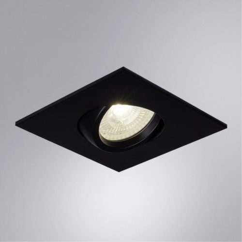 Точечный встраиваемый светильник Arte lamp A2866PL-1BK Светильник потолочный встраиваемый GIRO для MR16 95x95×38мм черный IP44 монтаж Ø75мм