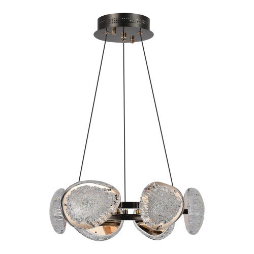 SL6018.203.48 Светильник подвесной ST-Luce черный/ золотистый / прозрачный LED 1*48W 4000K МИСТЕРИ