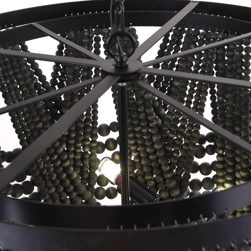 Подвесная люстра Amelia Wood Bead Chandelier 123352-22