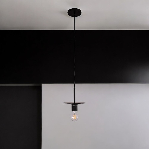 Подвесной светильник RH Utilitaire Disk Shade Pendant Black 123642-22