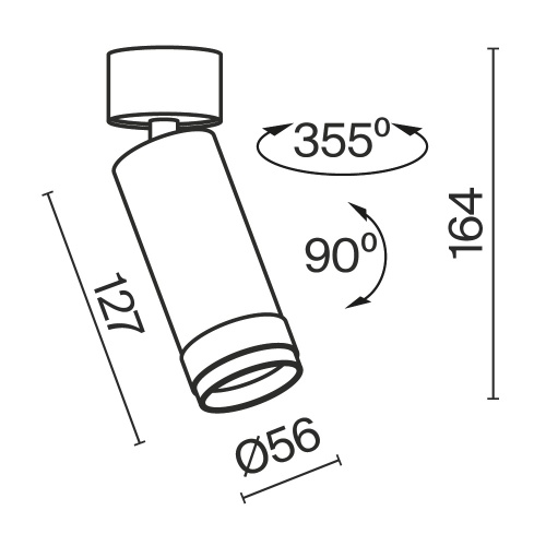 Потолочный светильник Technical C055CL-L12W2.7K-Z-B