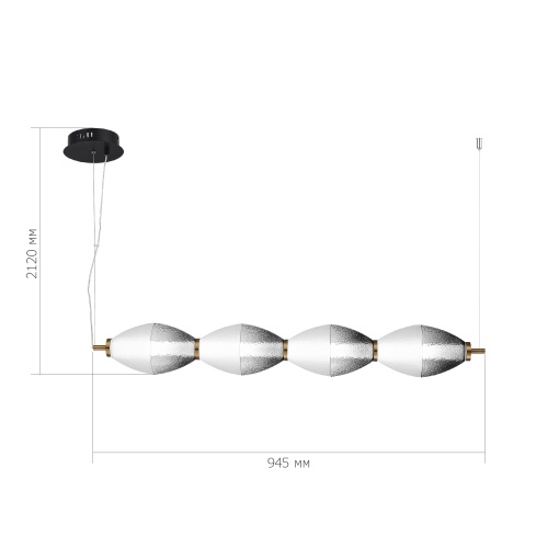SL6130.403.24 Светильник подвесной ST-Luce Черный/Белый, Дымчатый LED 1*28W 3000K АЙС