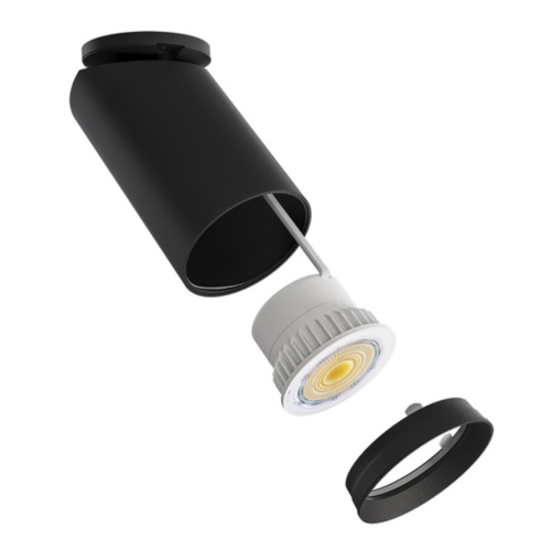 Arte lamp A3213PL-1BK Светильник потолочный накладной NODO для MR16 Ø60x105мм черный IP20