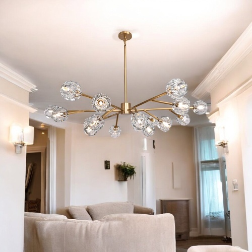 Люстра на штанге Boule De Cristal Round Chandelier 18 84757-22