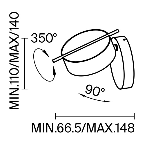Настенный светильник (бра) Maytoni MOD180WL-L4W3K1