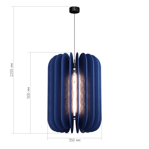 SL3004.433.01 Светильник подвесной ST-Luce Черный/Синий E27 1*60W СЕНТИТО