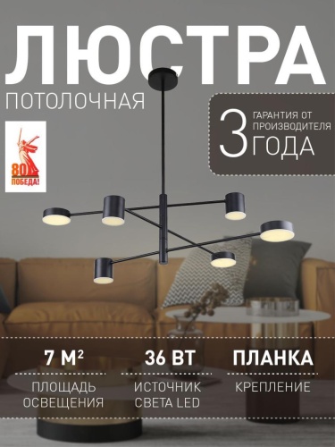 Потолочная люстра 3094-6P