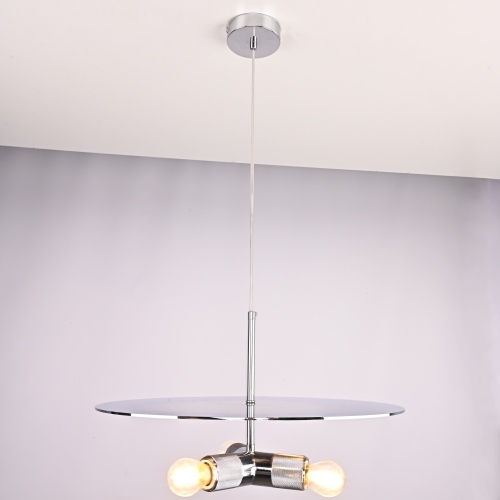 Люстра RH Utilitaire Disk Triple Pendant Silver 123647-22