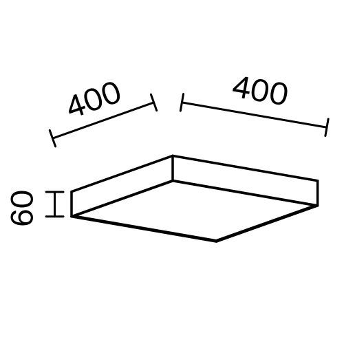 Потолочный светильник Technical C032CL-45W3K-SQ-W