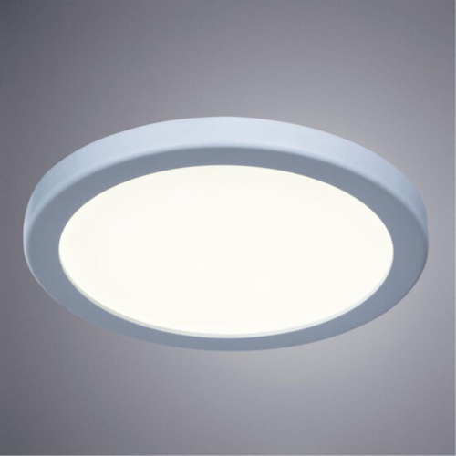 Даунлайт Arte lamp A7978PL-1WH Светильник потолочный встраиваемый светодиодный MESURA Ø118x20мм IP20 монтаж Ø50-100мм 9Вт 500Лм 3000К 70+ 110°