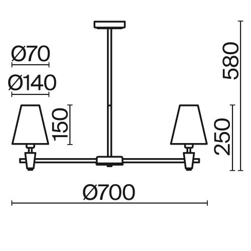 Потолочный светильник Freya FR5371CL-05BS