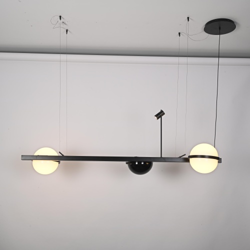 Реечный подвесной светильник PALMA Wall lamp 2 шара + 1 вазон горизонтальная 204172-22
