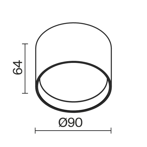 Потолочный светильник Technical C127CL-L7W3K-BS