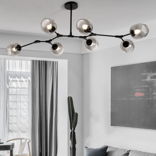 Люстра на штанге Адель Branching Bubble Chandelier L11 Black Amber 239861-22