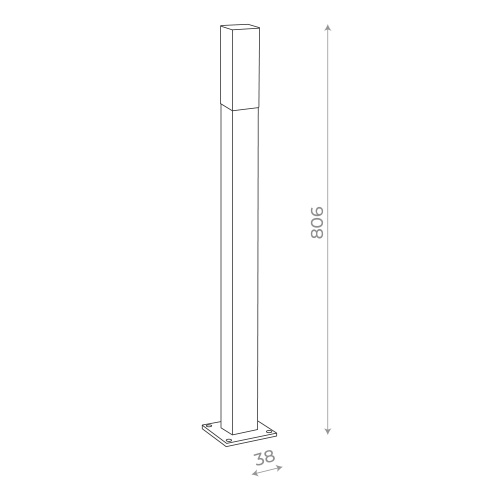 SL101.715.01 Светильник уличный наземный ST-Luce Серый/Белый LED 1*3W 4000K ВИВО