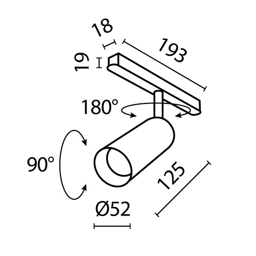 Трековый светильник Technical TR032-2-12W4K-S-W