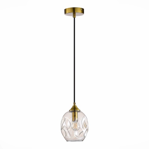 SL1188.303.01 Подвес ST-Luce Латунь/Коньячный E14 1*40W IDESIA