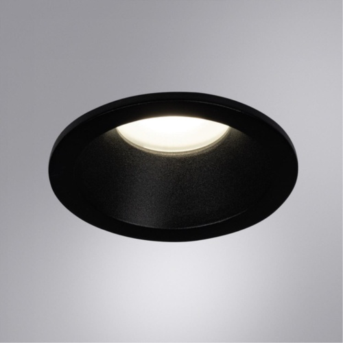 Точечный встраиваемый светильник Arte lamp A2869PL-1BK Светильник потолочный встраиваемый HELM для MR16 Ø85x44мм черный IP44 монтаж Ø80мм